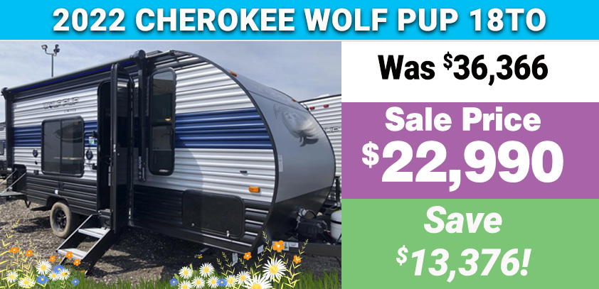2022 Cherokee Wolf Pup 18TO Light Weight Camper with Slide
